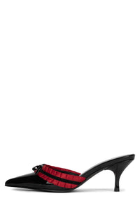 COPINES Jeffrey Campbell Mules Black Patent Red 
