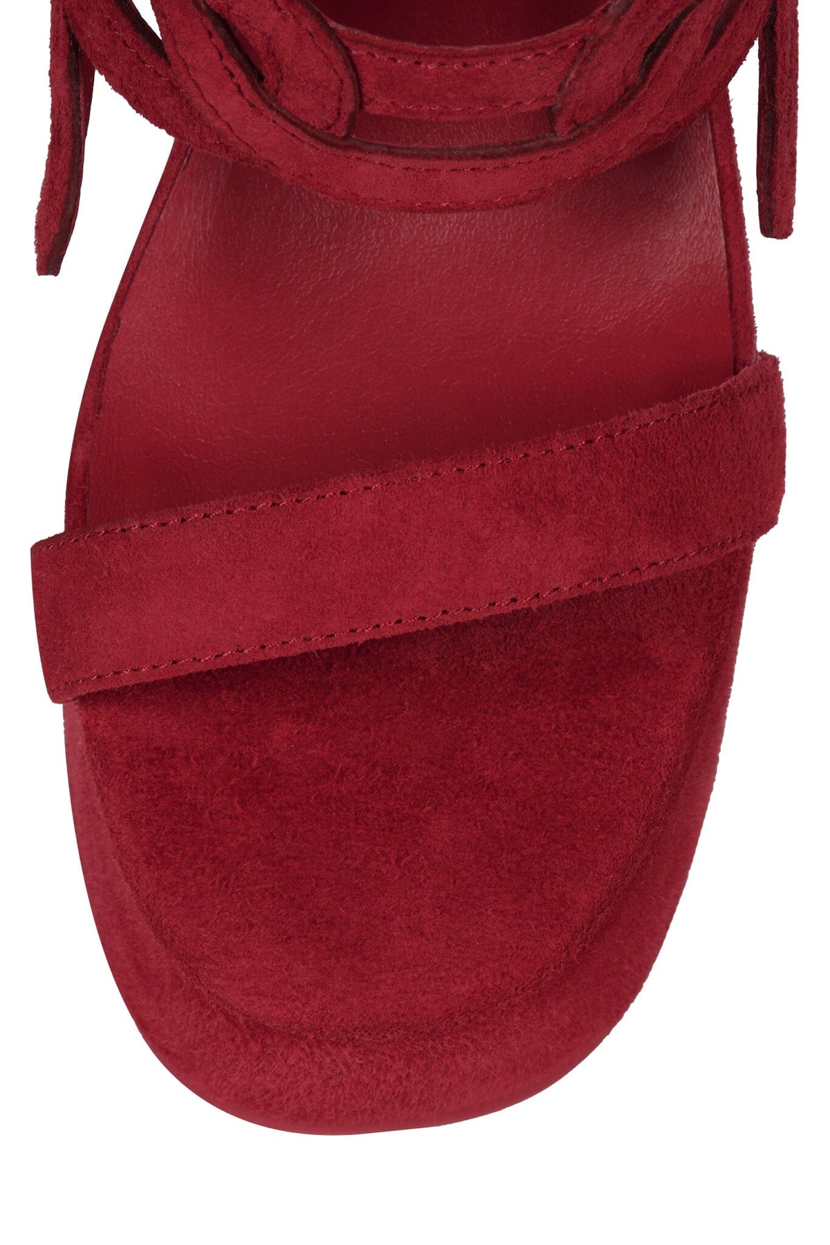 CORLEONE Platform Sandal Dark Red Suede