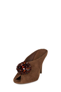 CORONATE Jeffrey Campbell Heeled Mule Caramel Suede
_hover