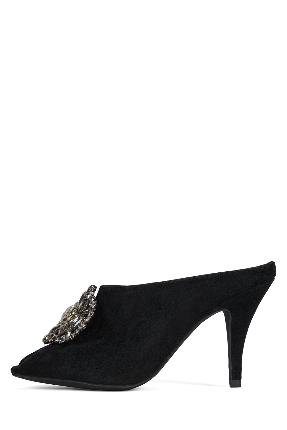 CORONATE Jeffrey Campbell Heeled Mule Black Suede