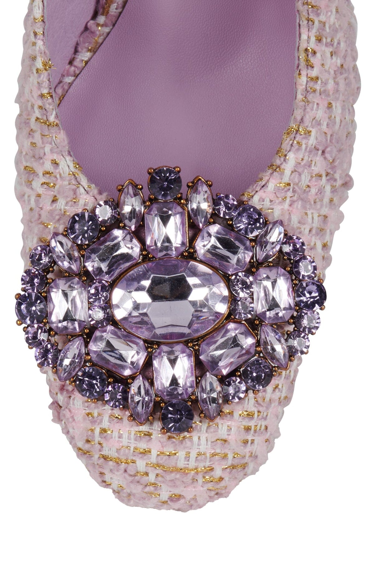 CRUMPET Jeffrey Campbell Heeled Mule Pink Tweed Lilac