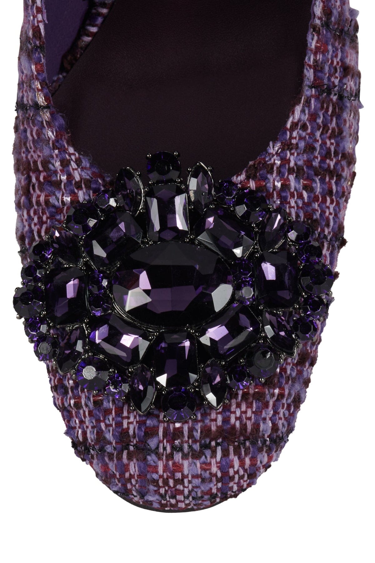 CRUMPET Jeffrey Campbell Heeled Mule Purple Tweed Purple