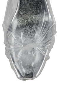 CRYSTALA Jeffrey Campbell Heeled Sandal Clear Silver