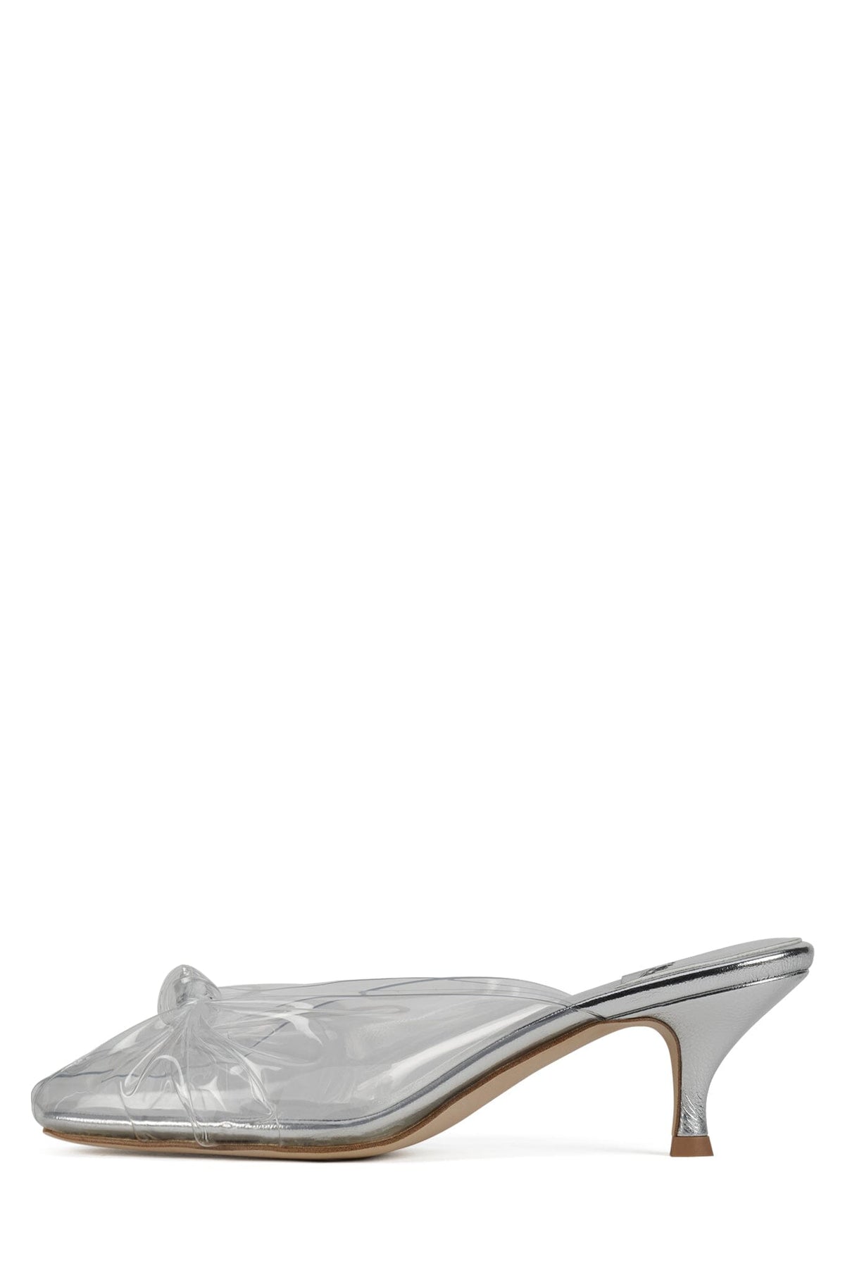 CRYSTALA Jeffrey Campbell Heeled Sandal Clear Silver