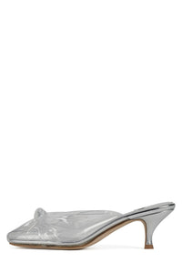 CRYSTALA Jeffrey Campbell Heeled Sandal Clear Silver