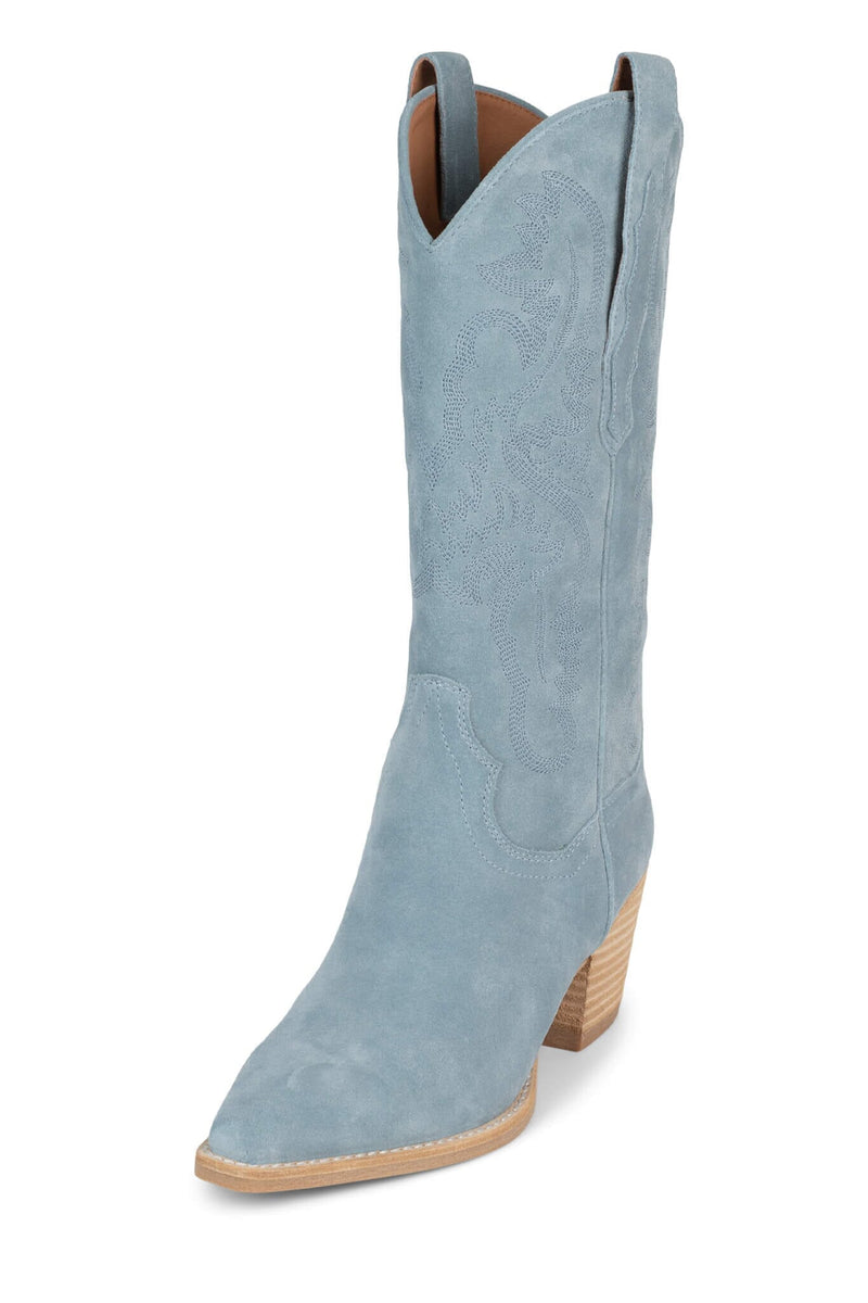 Jeffrey Campbell Heeled Boot Sky Blue Suede