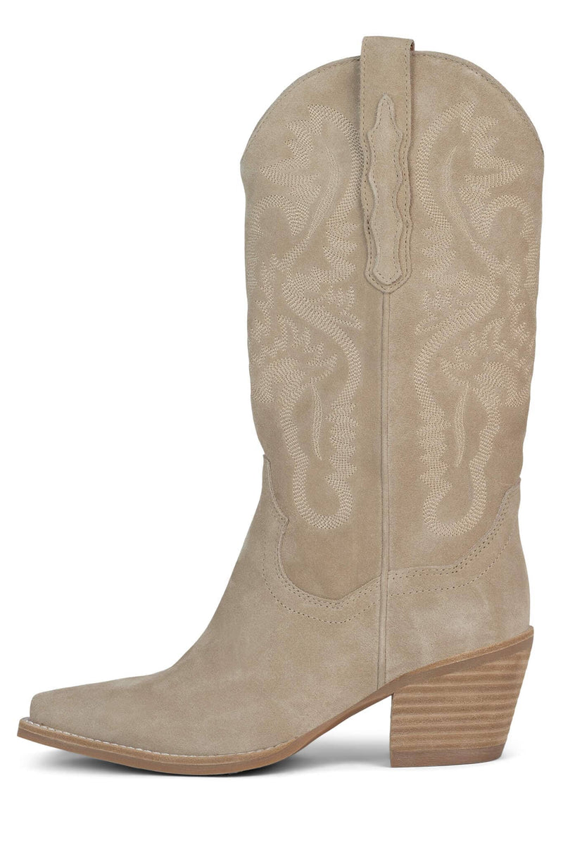 DAGGET Jeffrey Campbell Western Boots Sand Suede