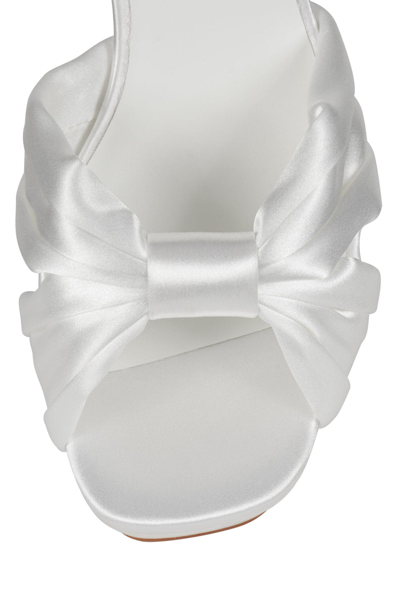 DALIDA Jeffrey Campbell Platform Sandals White Satin