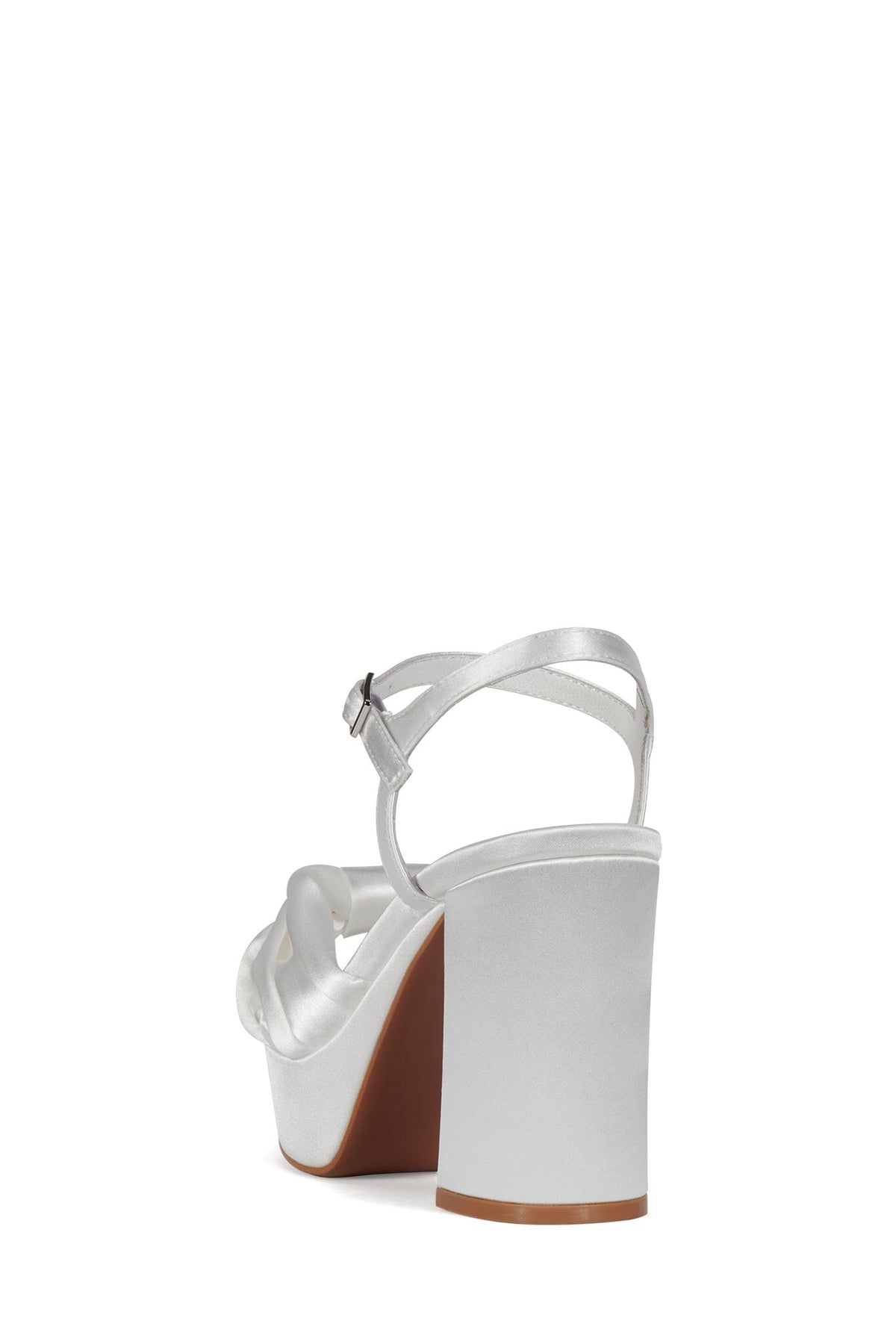 DALIDA Jeffrey Campbell Platform Sandals White Satin