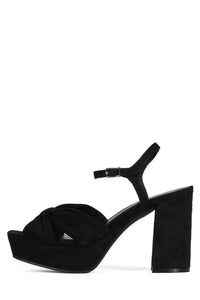 DALIDA Jeffrey Campbell Platform Sandals Black Suede