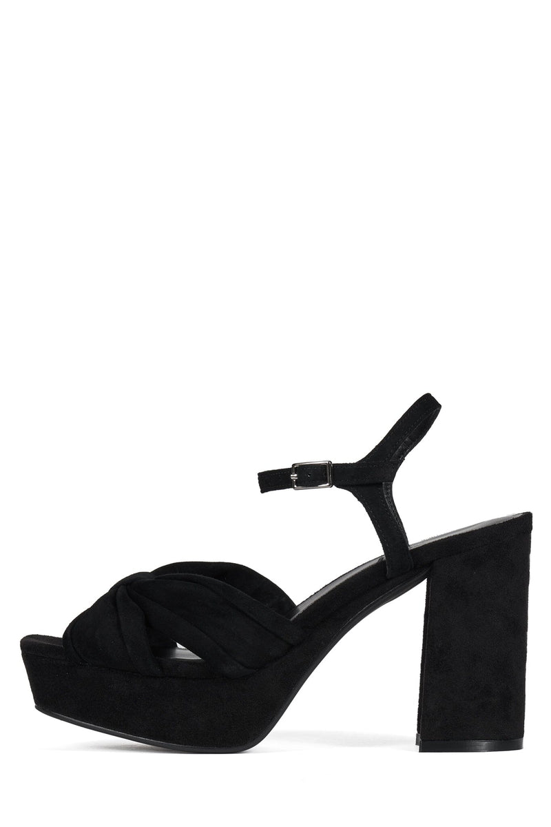 DALIDA Jeffrey Campbell Platform Sandals Black Suede
