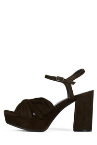DALIDA Jeffrey Campbell Platform Sandal Espresso Suede