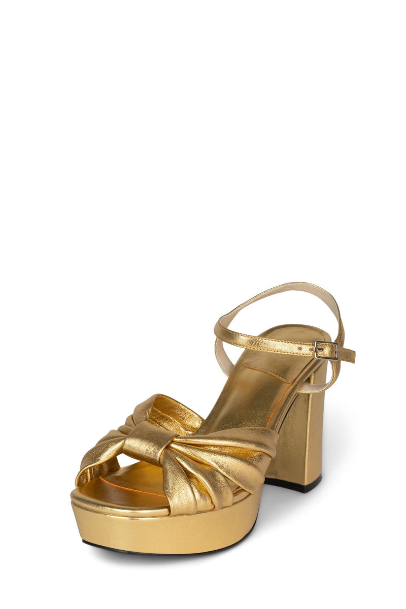 DALIDA Jeffrey Campbell Platform Sandals Gold