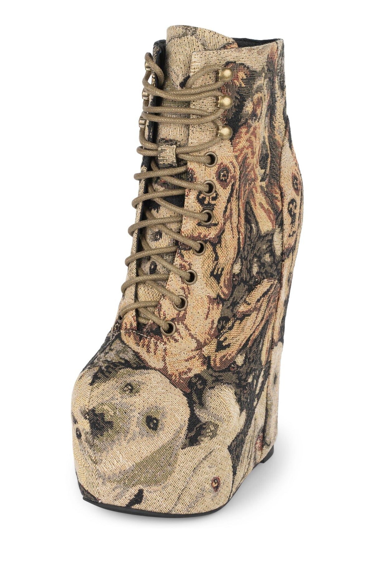 DAMSEL Jeffrey Campbell Platform Boot Dog Print Tapestry _hover