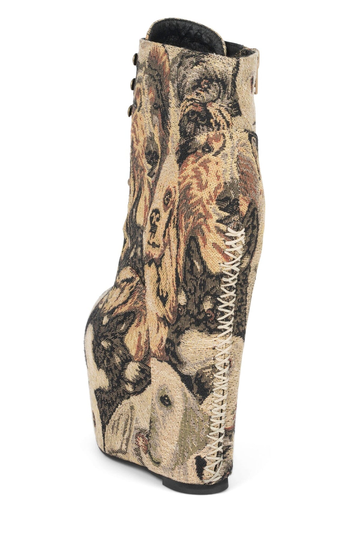 DAMSEL Jeffrey Campbell Platform Boot Dog Print Tapestry