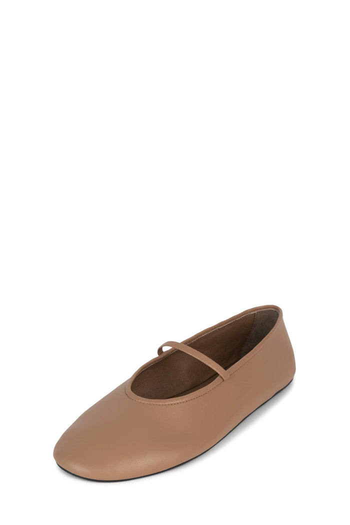 DANCERINA Jeffrey Campbell Ballet Flats Dark Beige