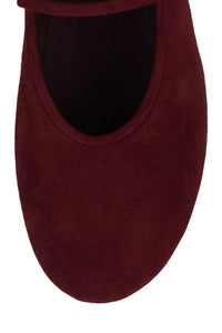 DANCERINA Jeffrey Campbell Ballet Flats Wine Suede