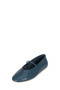 DANCERINA Jeffrey Campbell Flat Dusty Blue Patent _hover