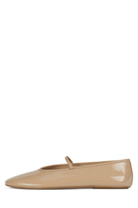 DANCERINA Jeffrey Campbell Flat Beige Patent