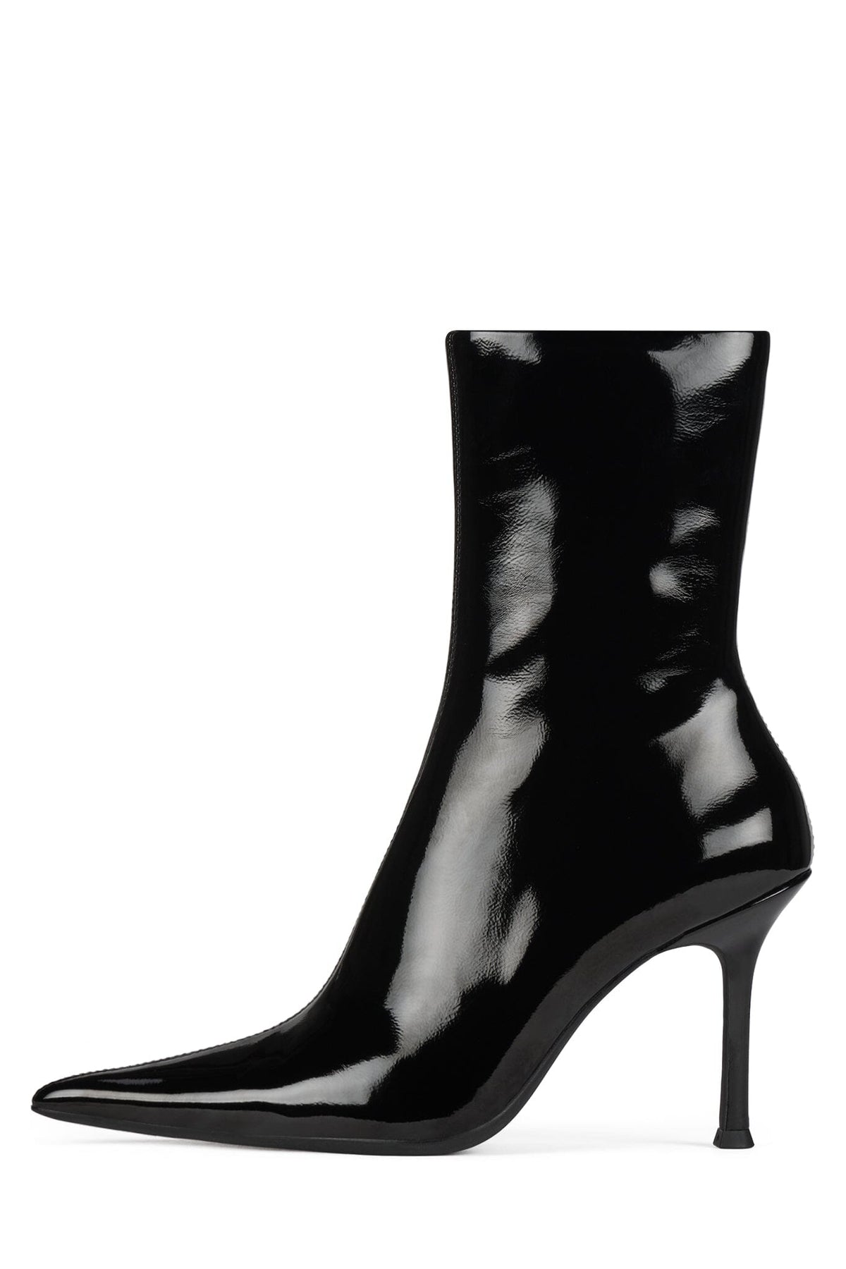 DARING-2 Jeffrey Campbell Ankle Boot Black Crinkle Patent