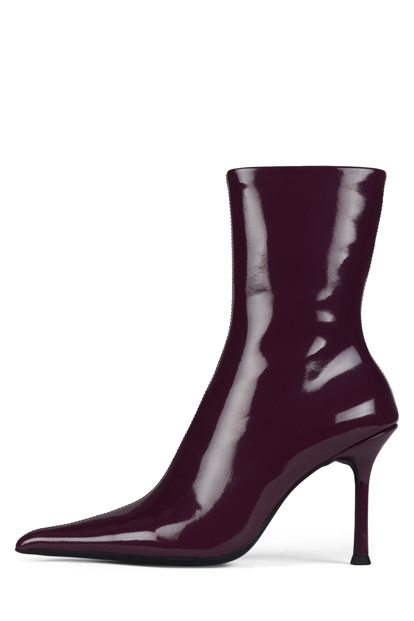 00s WANTED パープル レザー サイドジップ ブーツ US8.5M DARING-2 Jeffrey Campbell Ankle Bootie