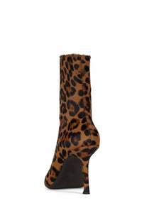 DARING-F Jeffrey Campbell Ankle Bootie Tan Brown Cheetah