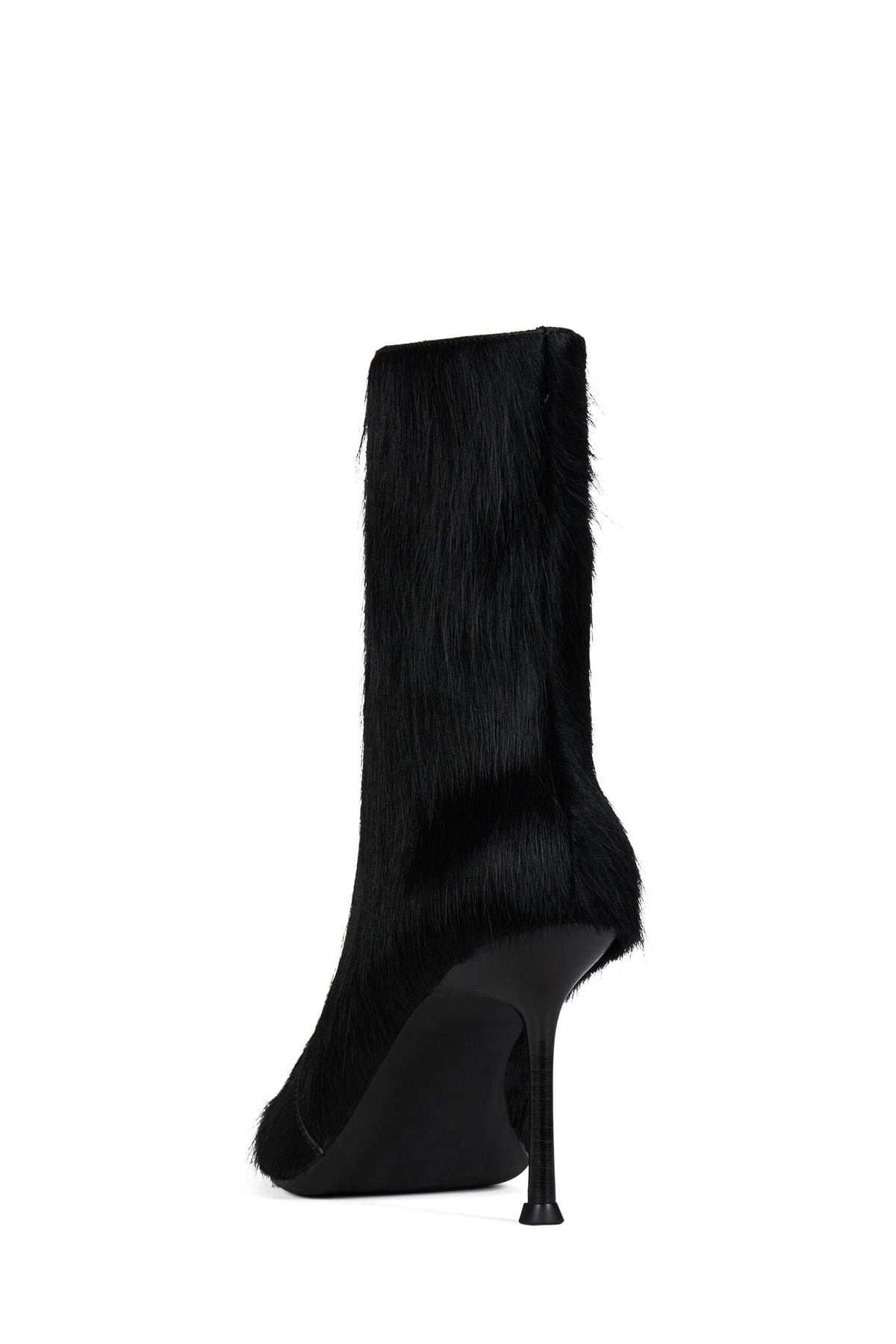 DARING-F Jeffrey Campbell Ankle Bootie Black Long Hair