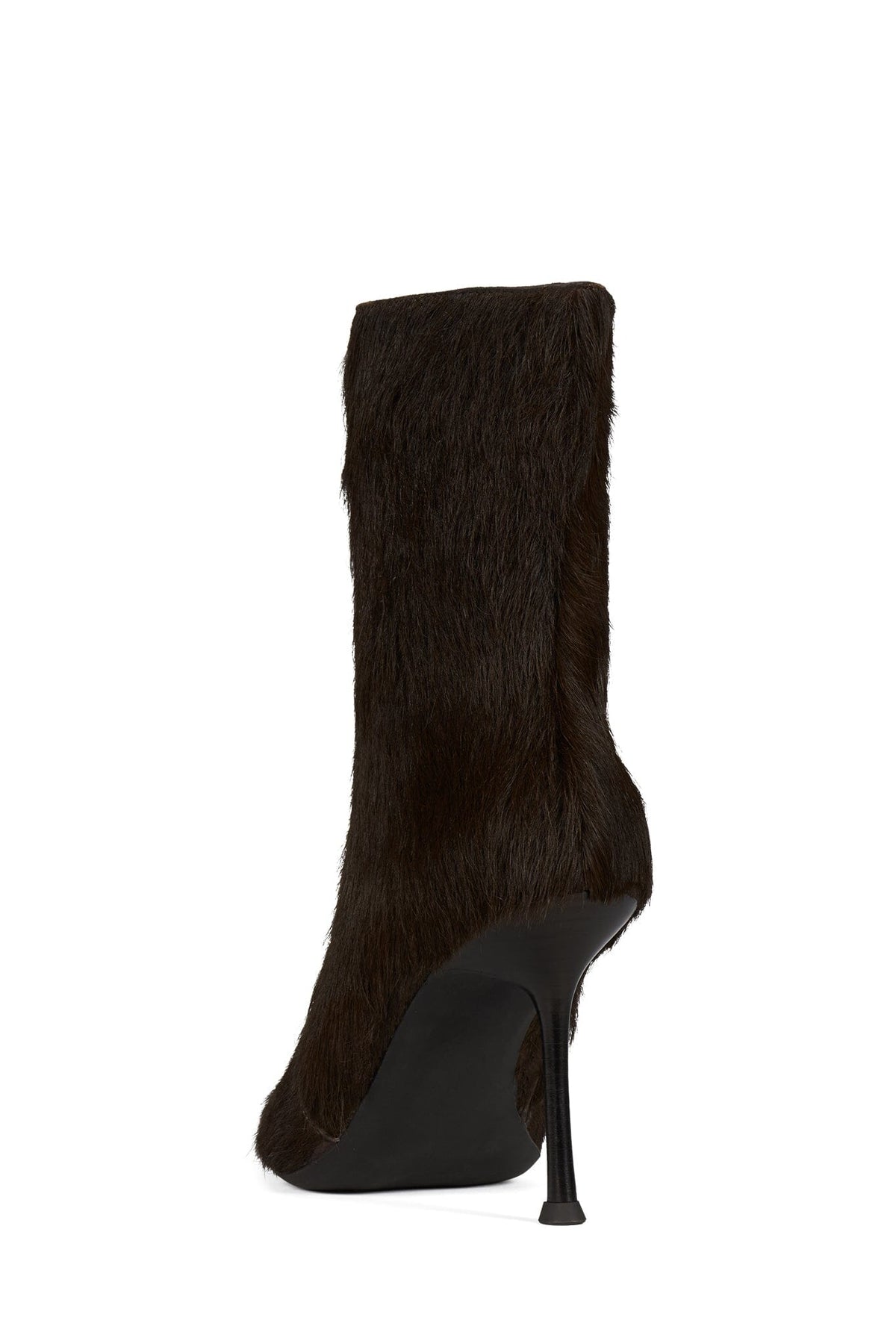 DARING-F Jeffrey Campbell Ankle Bootie Brown Long Hair