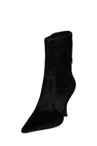 DARING-F Jeffrey Campbell Ankle Bootie Black Long Hair
_hover