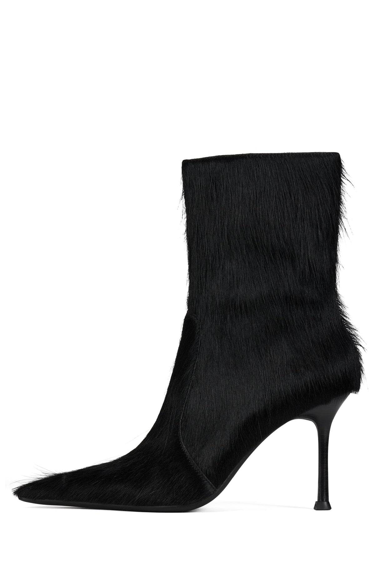 DARING-F Jeffrey Campbell Ankle Bootie Black Long Hair