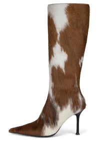 DARLING-2F Knee-High Boot YYH Tan White Cow 6 