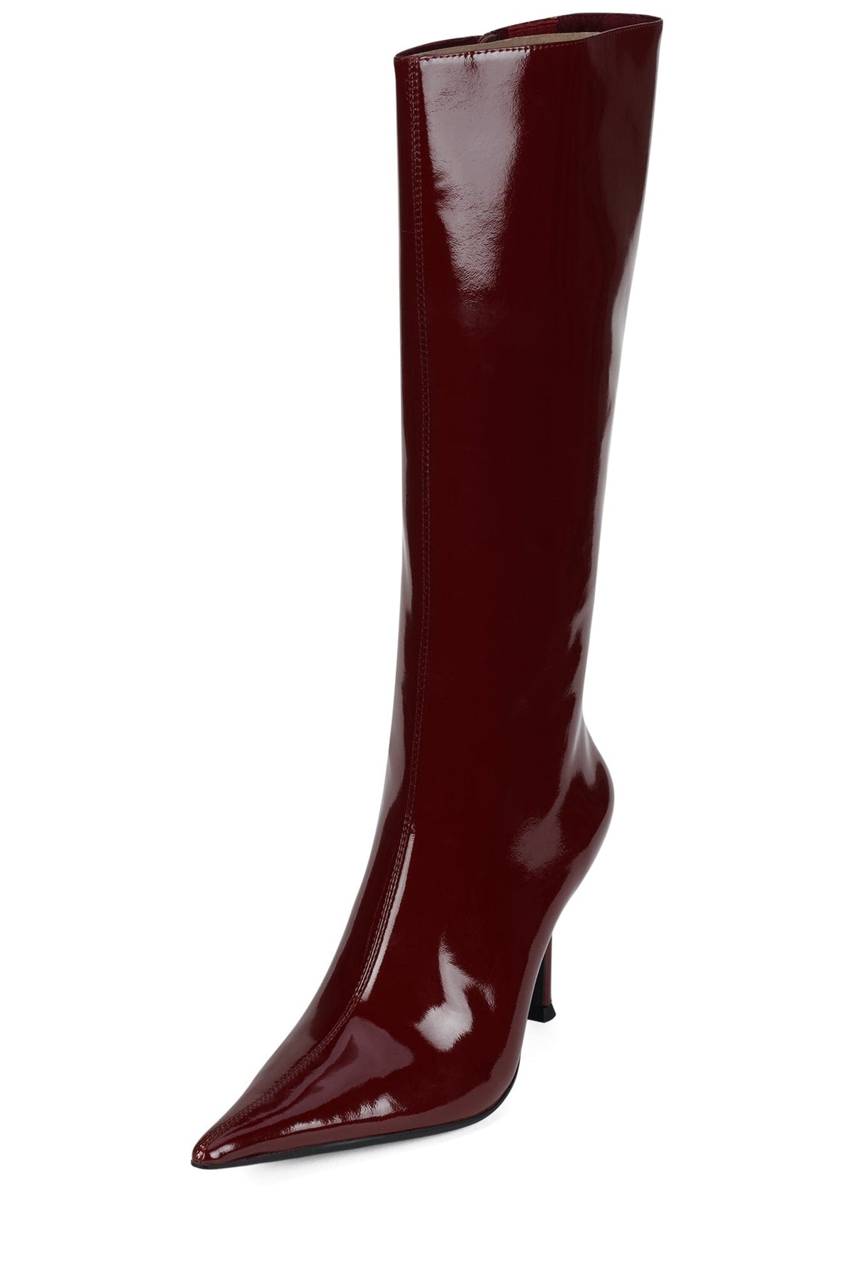 DARLING-3 Jeffrey Campbell Knee-High Stiletto Boot Dark Red Patent
_hover