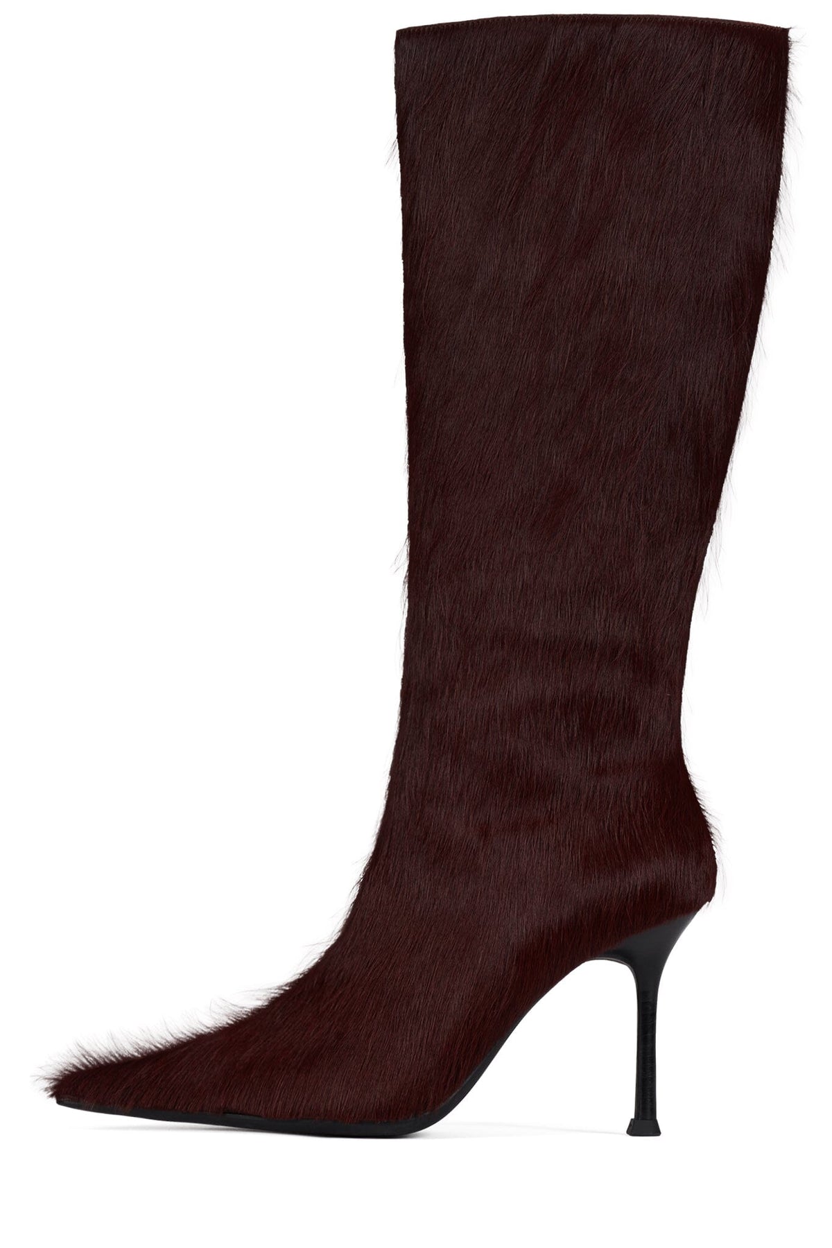 DARLING-3F Jeffrey Campbell Stiletto Boot Wine Long Hair