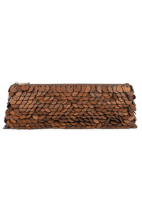 DE-MADERA Jeffrey Campbell Clutch Light Brown Combo
