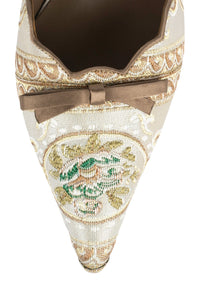 DECADENT Jeffrey Campbell Heeled Mule Natural Multi 
