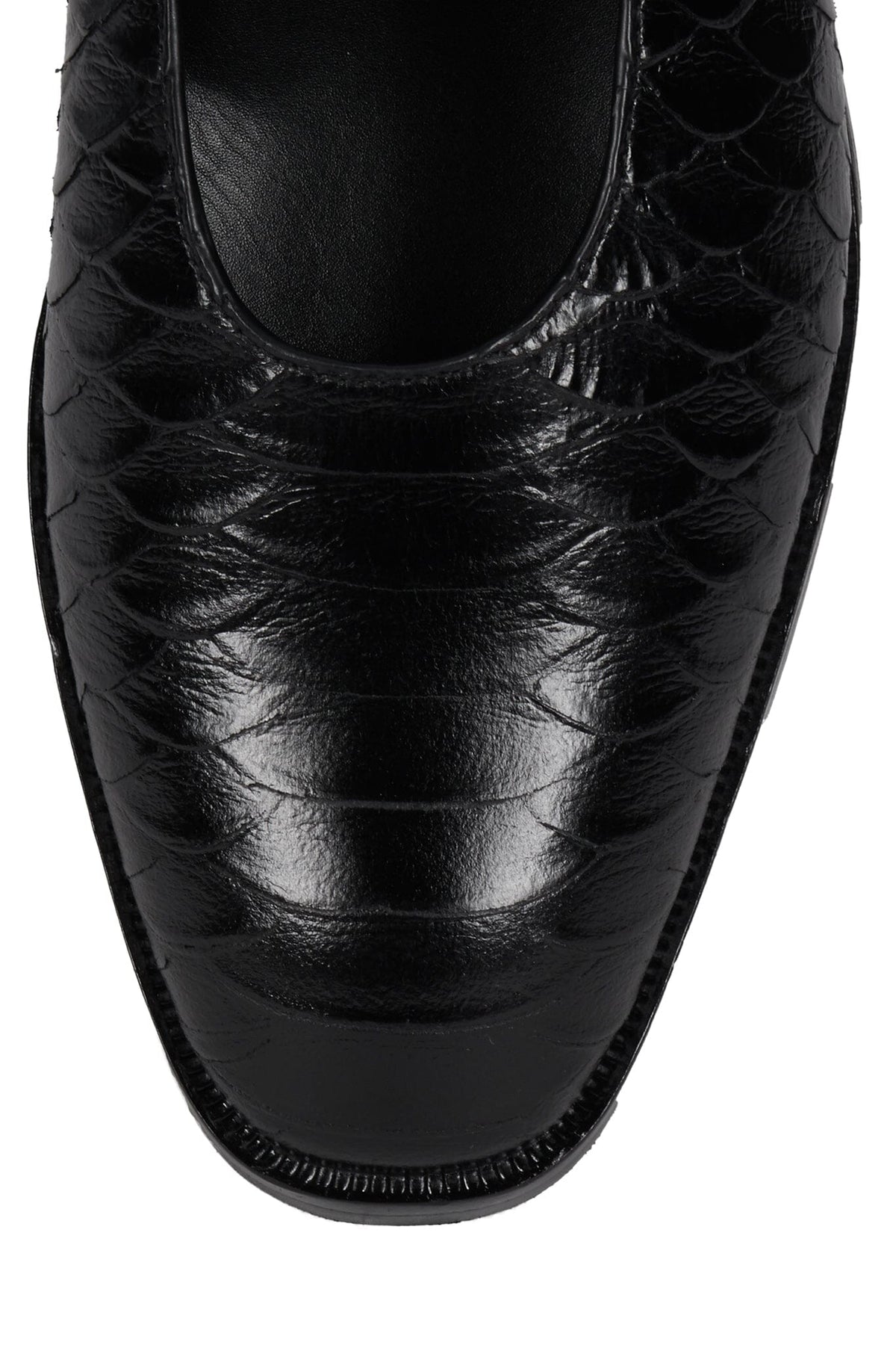 DELAMAR Jeffrey Campbell Block Heel Pump Black Snake