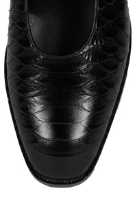 DELAMAR Jeffrey Campbell Block Heel Pump Black Snake