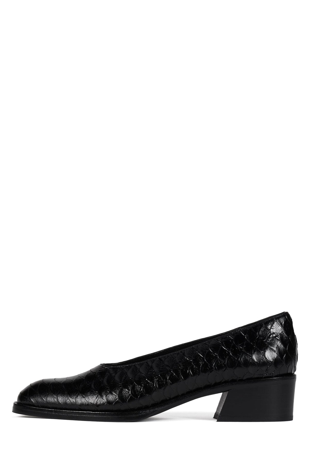 DELAMAR Jeffrey Campbell Block Heel Pump Black Snake