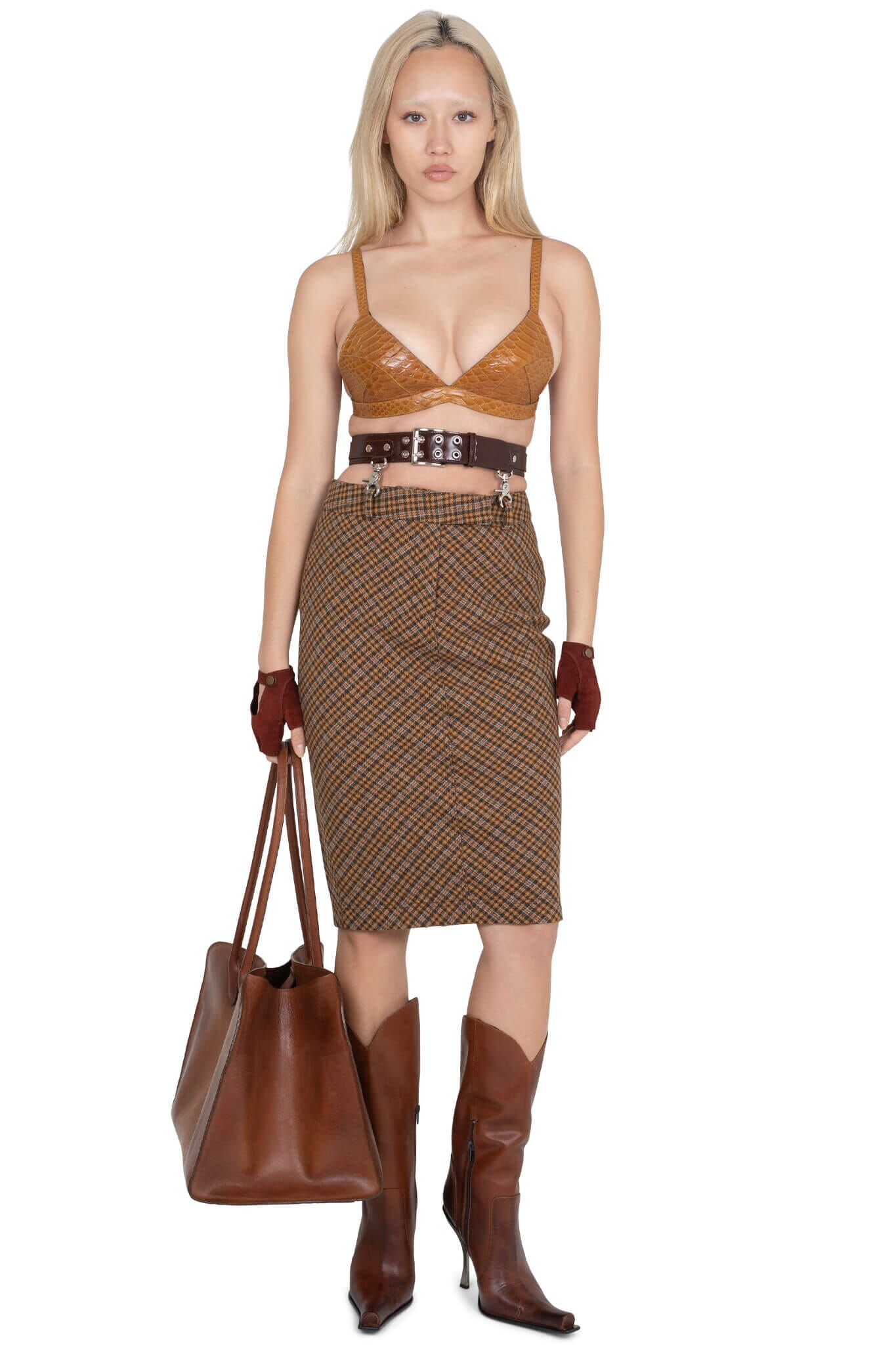 DELPHY SKIRT Jeffrey Campbell Midi Skirt