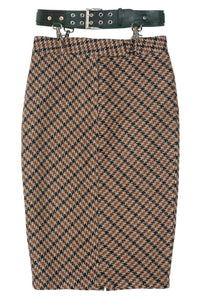 DELPHY SKIRT Skirt YYH Yellow Plaid Tweed XS 