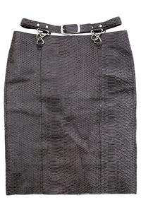 DEMITRIA Jeffrey Campbell Pencil Skirt Grey Snake