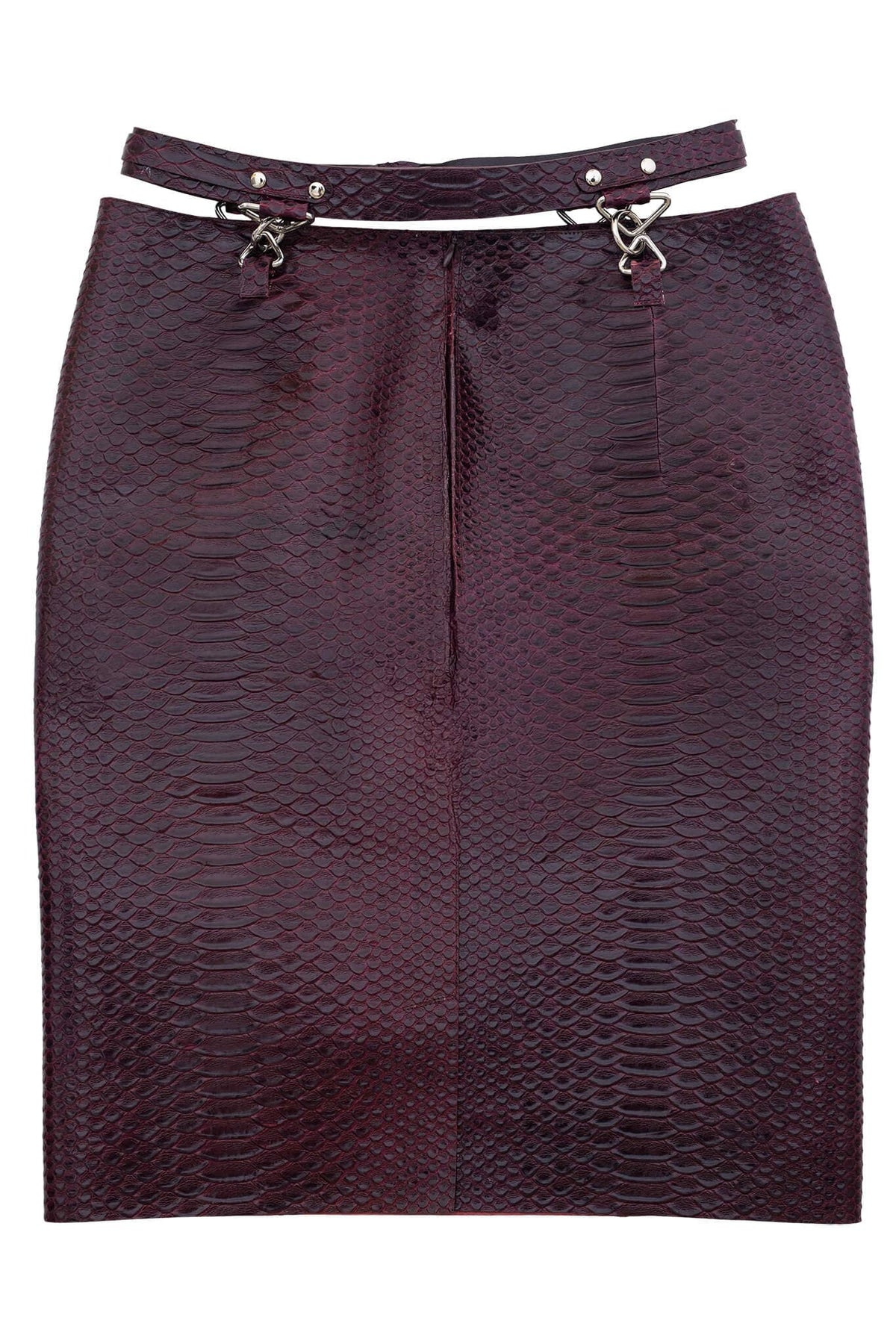 DEMITRIA Jeffrey Campbell Pencil Skirt Wine Snake
_hover