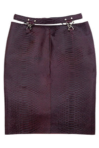 DEMITRIA Jeffrey Campbell Pencil Skirt Wine Snake
_hover