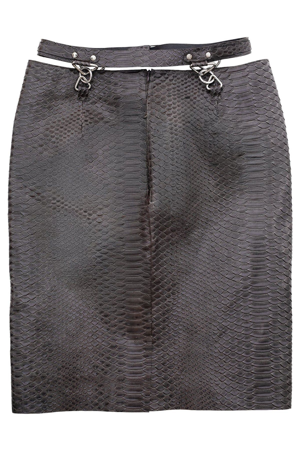 DEMITRIA Jeffrey Campbell Pencil Skirt Grey Snake