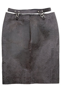 DEMITRIA Jeffrey Campbell Pencil Skirt Grey Snake