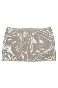 DEMOLISH Jeffrey Campbell Deconstructed Mini Skirt Grey Clear Combo