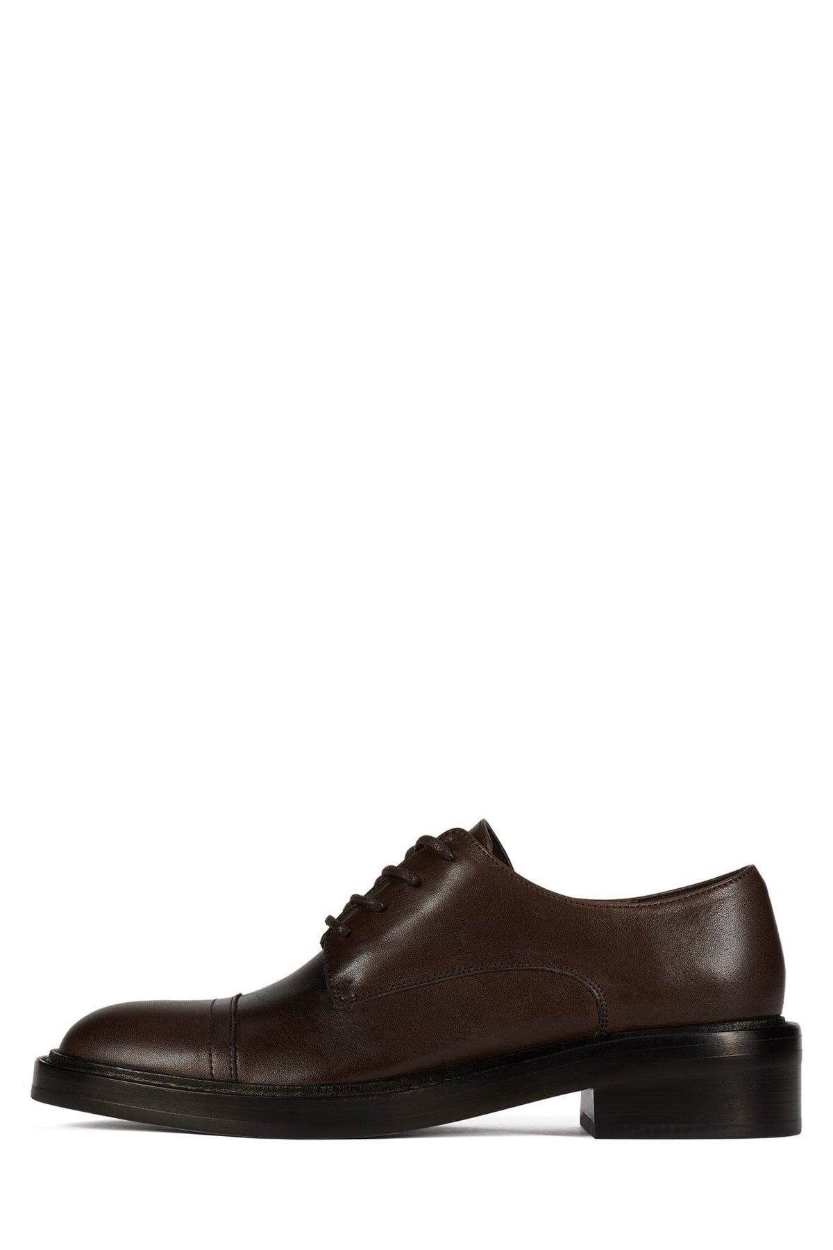 DESK-JOB Jeffrey Campbell Heeled Oxford Dark Brown