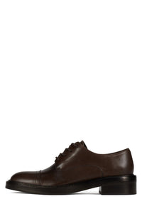 DESK-JOB Jeffrey Campbell Heeled Oxford Dark Brown