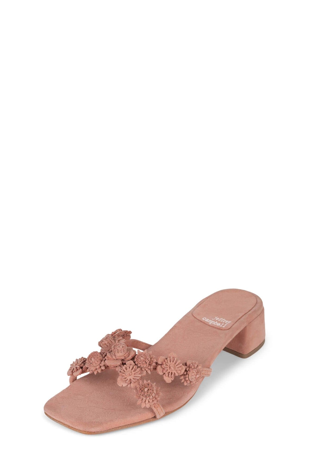 DITZY-LO Jeffrey Campbell Heeled Sandals Peach Suede