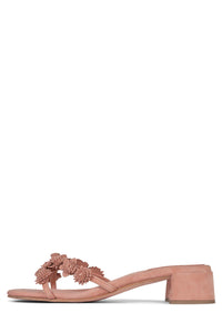 DITZY-LO Jeffrey Campbell Heeled Sandals Peach Suede